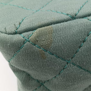 Pre-owned Chanel 2.55 Matelasse Green Fabric A66985 shoulderbag | stylenewstar