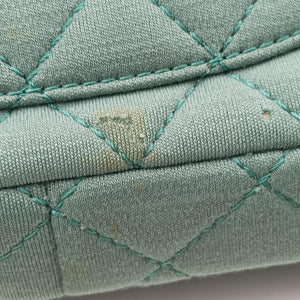 Pre-owned Chanel 2.55 Matelasse Green Fabric A66985 shoulderbag | stylenewstar