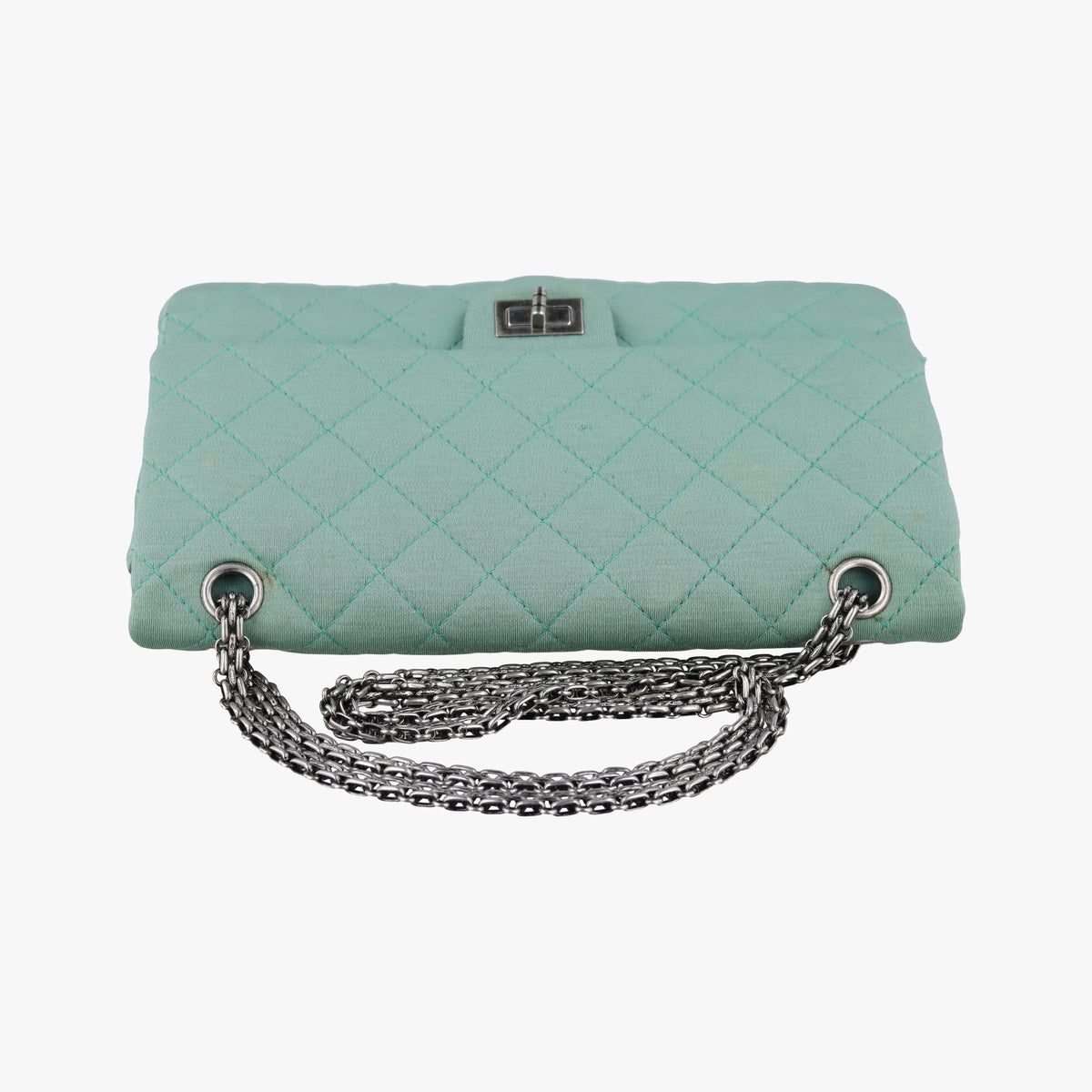 Pre-owned Chanel 2.55 Matelasse Green Fabric A66985 shoulderbag | stylenewstar