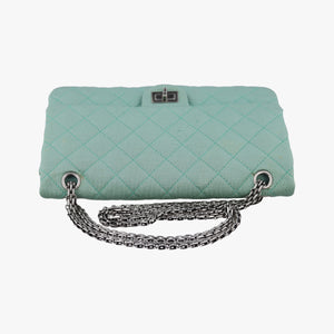 Pre-owned Chanel 2.55 Matelasse Green Fabric A66985 shoulderbag | stylenewstar
