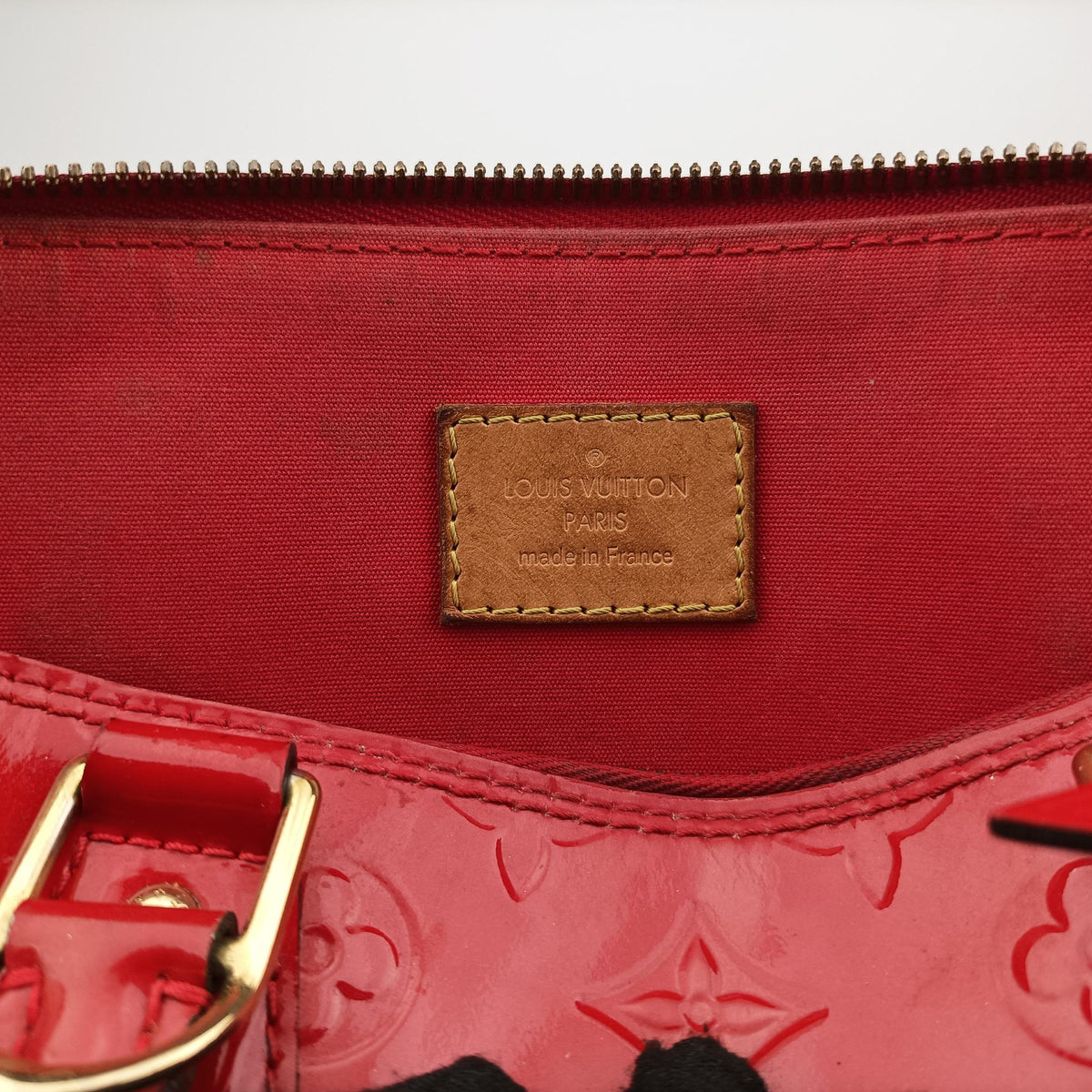 Pre-owned Louis Vuitton Alma PM pomme d'amour Vernis M90096 handbag | stylenewstar