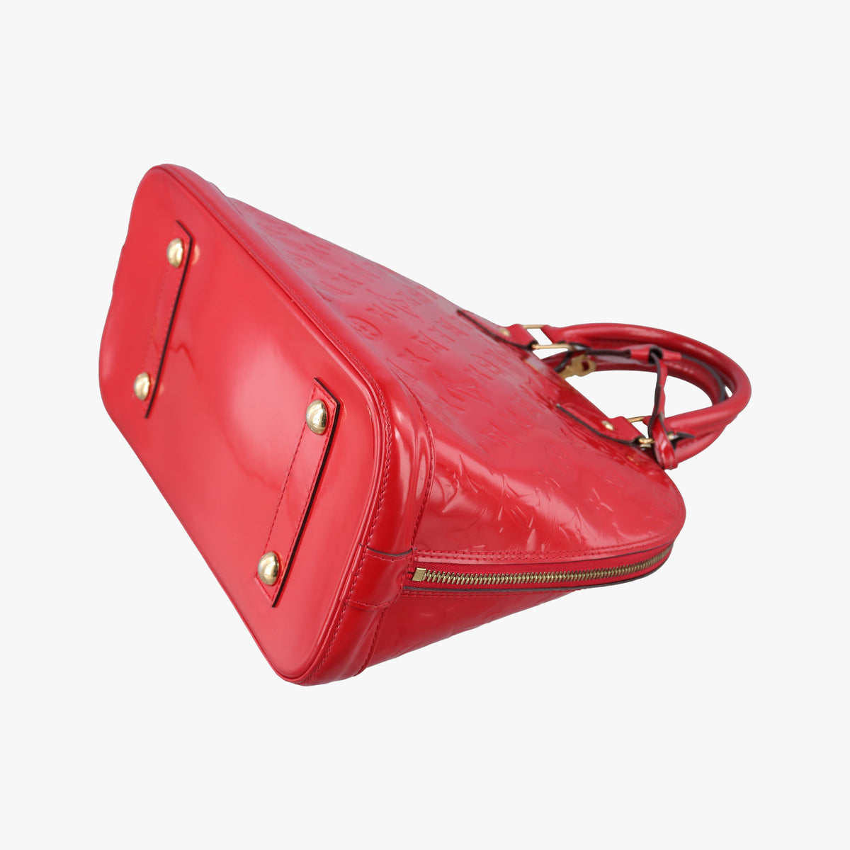 Pre-owned Louis Vuitton Alma PM pomme d'amour Vernis M90096 handbag | stylenewstar