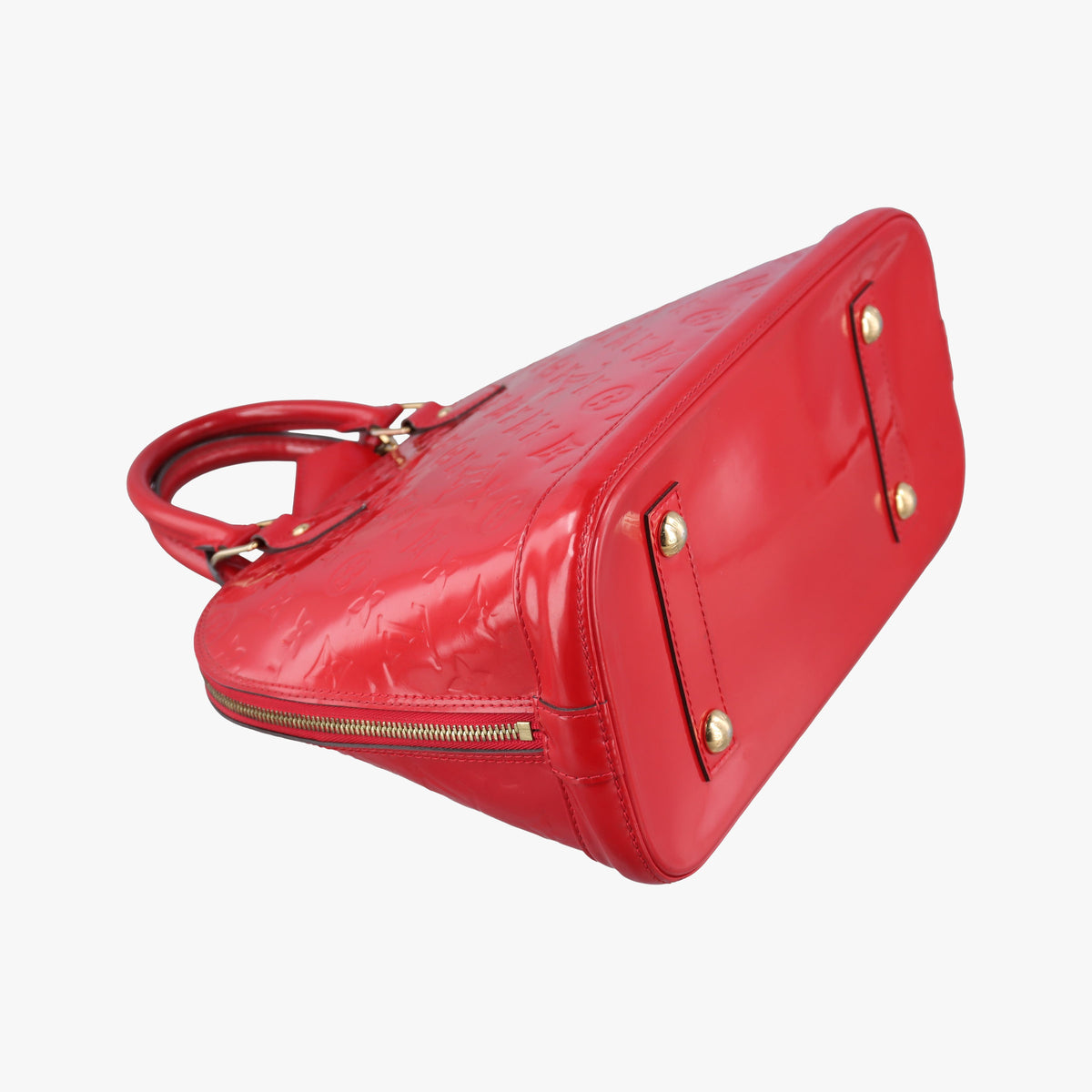 Pre-owned Louis Vuitton Alma PM pomme d'amour Vernis M90096 handbag | stylenewstar