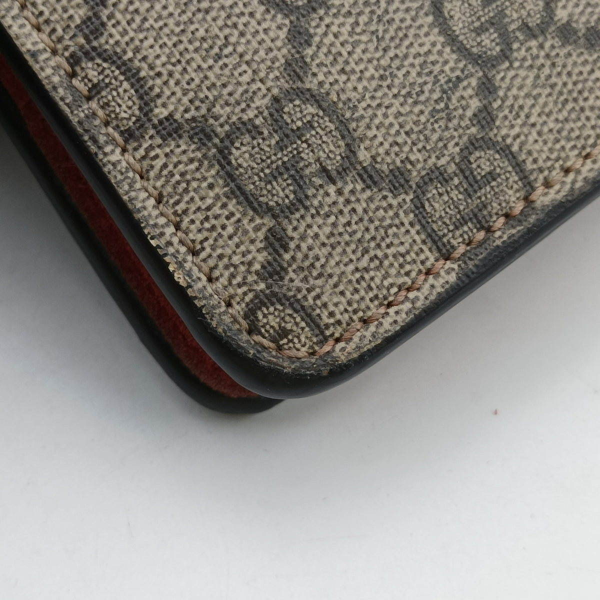 Pre-owned Gucci Dionysus beige×red PVC coated canvas × suede 499623 shoulderbag | stylenewstar
