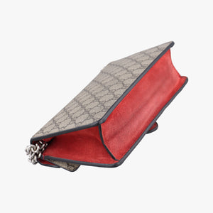 Pre-owned Gucci Dionysus beige×red PVC coated canvas × suede 499623 shoulderbag | stylenewstar