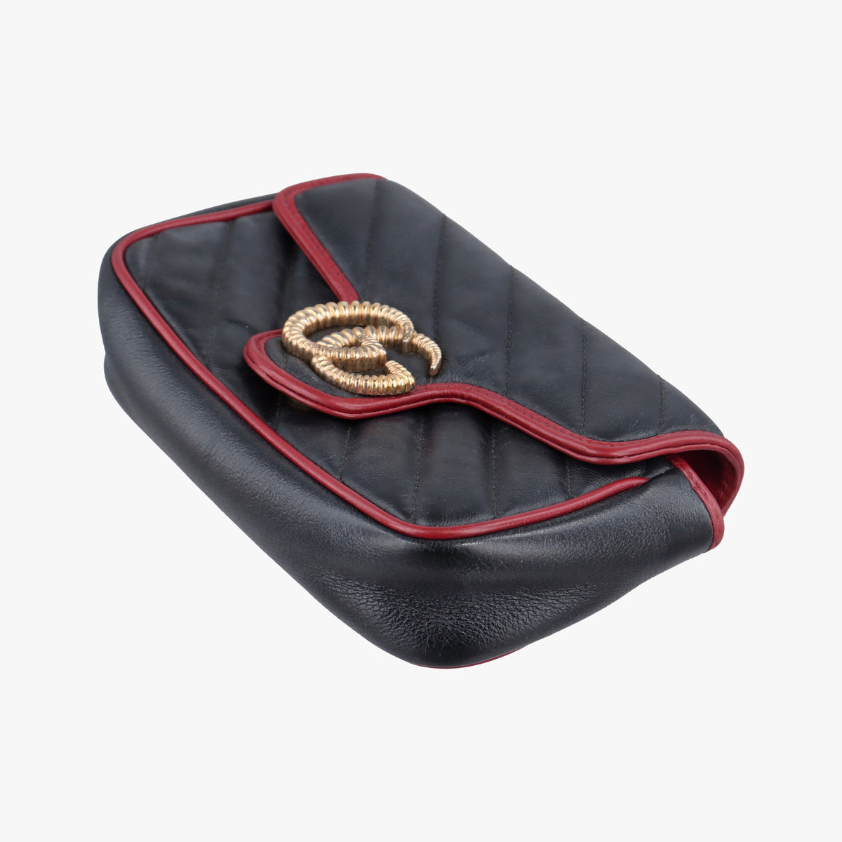 Pre-owned Gucci GG Marmont Black Leather 574969 shoulderbag | stylenewstar