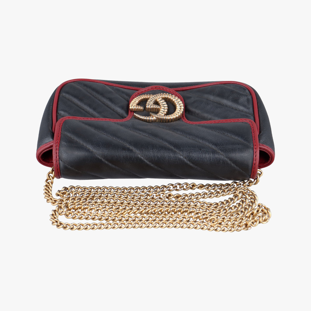 Pre-owned Gucci GG Marmont Black Leather 574969 shoulderbag | stylenewstar
