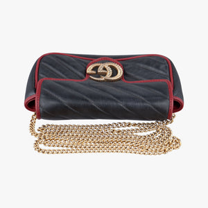 Pre-owned Gucci GG Marmont Black Leather 574969 shoulderbag | stylenewstar