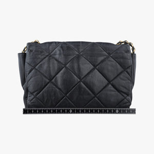 Pre-owned Ferragamo Vara Quilted Black Leather  shoulderbag | stylenewstar