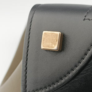 Pre-owned Celine Luggage Mini Shopper Beige x Black x Green leather  handbag | stylenewstar
