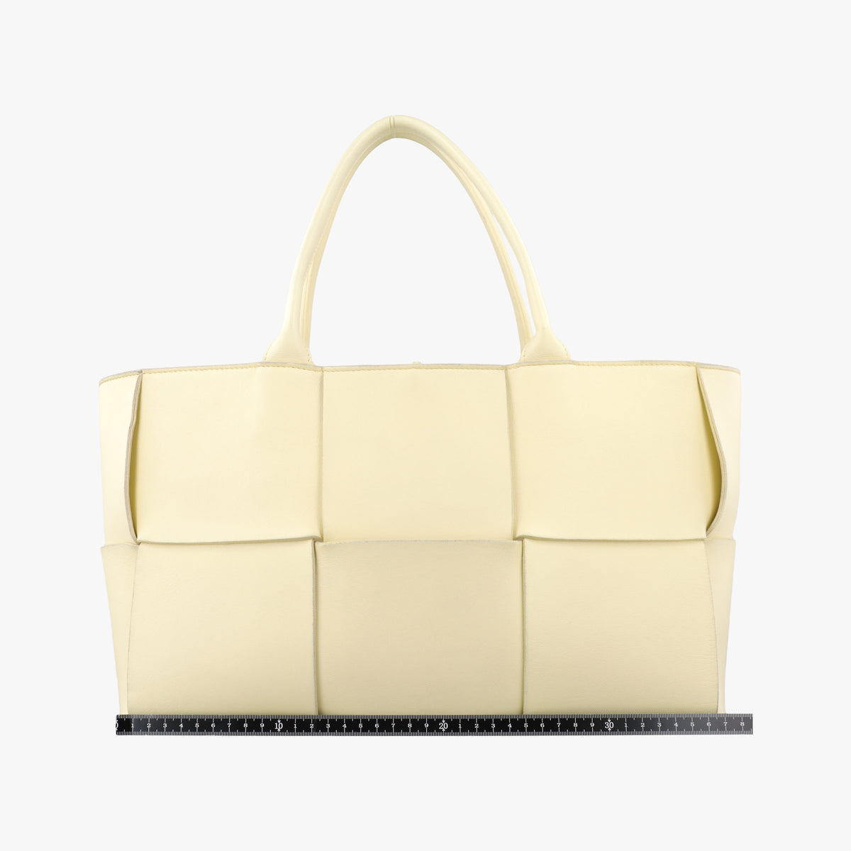Pre-owned Bottega Veneta THE ARCO Tote small Yellow lambskin  handbag | stylenewstar