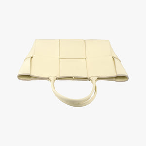 Pre-owned Bottega Veneta THE ARCO Tote small Yellow lambskin  handbag | stylenewstar