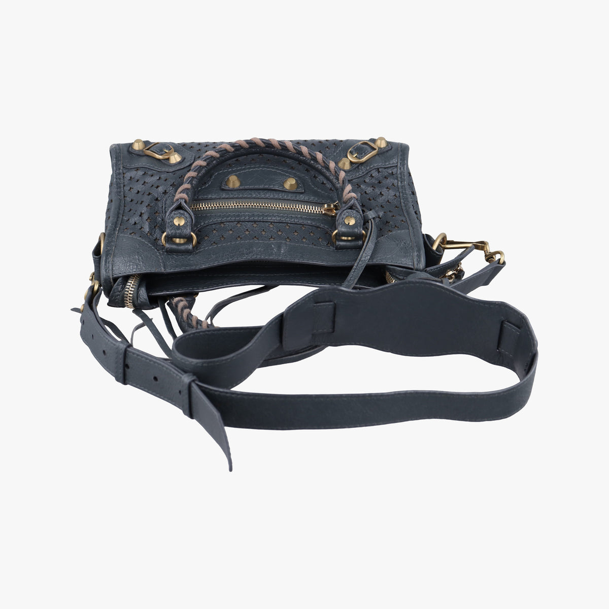 Pre-owned Balenciaga Classic City Grey lambskin  shoulderbag | stylenewstar