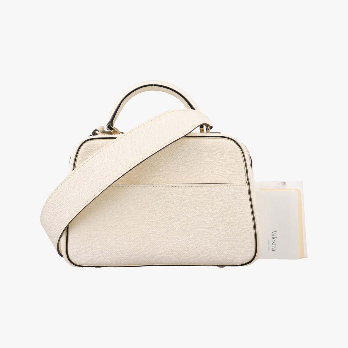 Pre-owned Valextra Serie Esse Mini White Leather  shoulderbag | stylenewstar