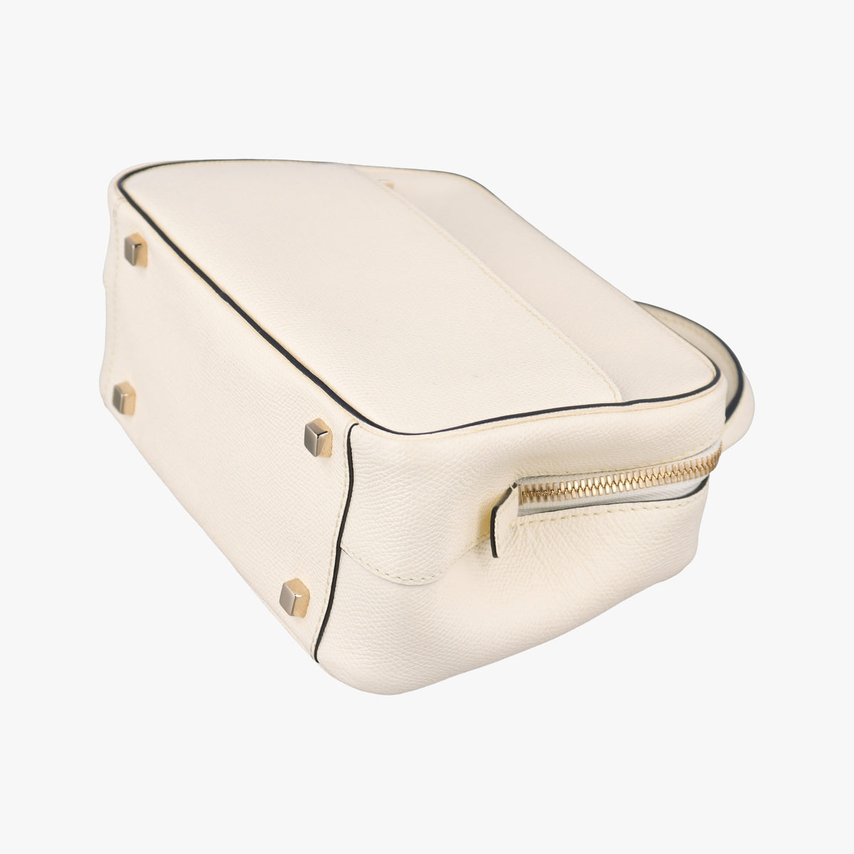 Pre-owned Valextra Serie Esse Mini White Leather  shoulderbag | stylenewstar