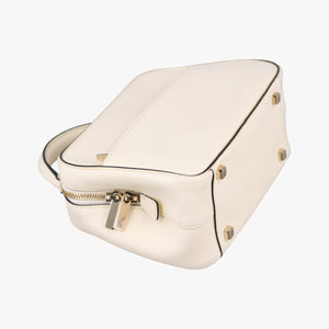 Pre-owned Valextra Serie Esse Mini White Leather  shoulderbag | stylenewstar