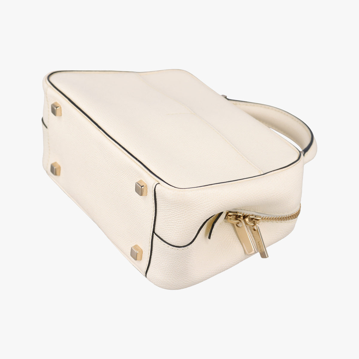 Pre-owned Valextra Serie Esse Mini White Leather  shoulderbag | stylenewstar
