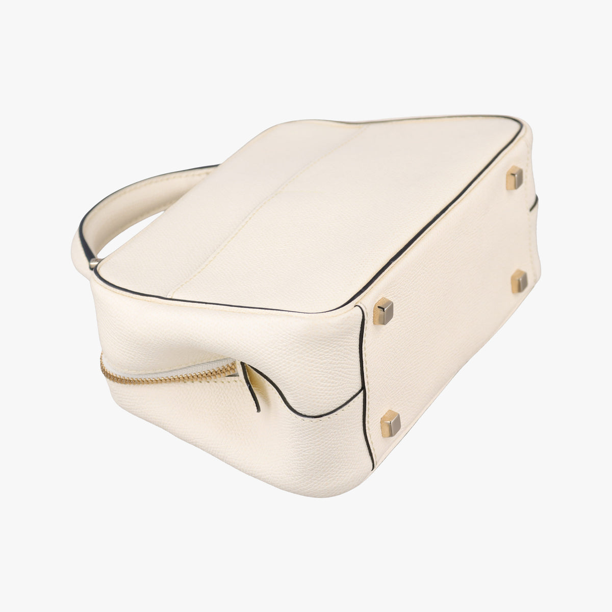 Pre-owned Valextra Serie Esse Mini White Leather  shoulderbag | stylenewstar