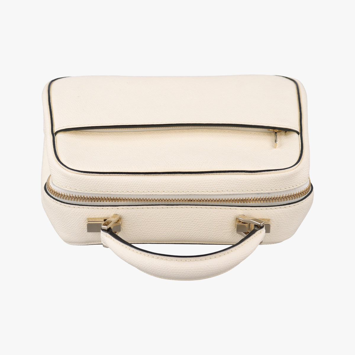 Pre-owned Valextra Serie Esse Mini White Leather  shoulderbag | stylenewstar