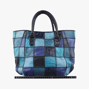Pre-owned Balenciaga Sunday Tote Blue Leather  handbag | stylenewstar