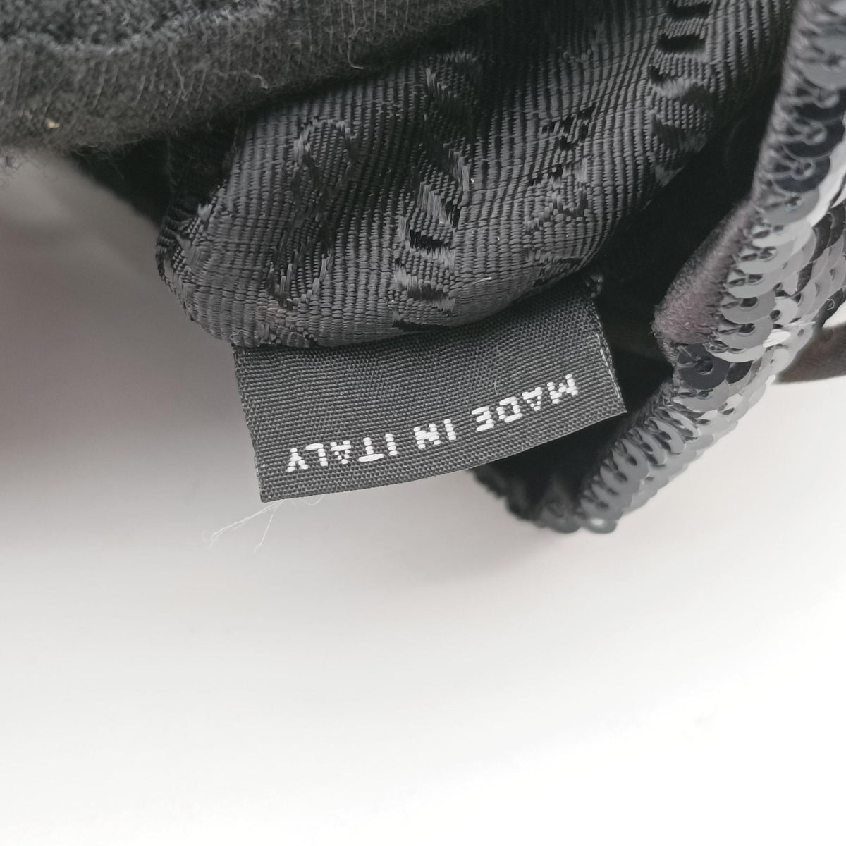 Pre-owned Prada Mini Drawstring Black Sequins 1NR016 shoulderbag | stylenewstar