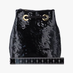 Pre-owned Prada Mini Drawstring Black Sequins 1NR016 shoulderbag | stylenewstar
