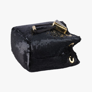 Pre-owned Prada Mini Drawstring Black Sequins 1NR016 shoulderbag | stylenewstar