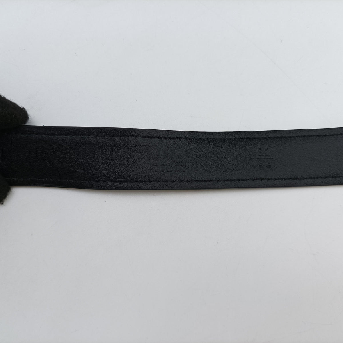 Pre-owned Miu Miu Logo belt Black leather  bum bag/waist bag | stylenewstar
