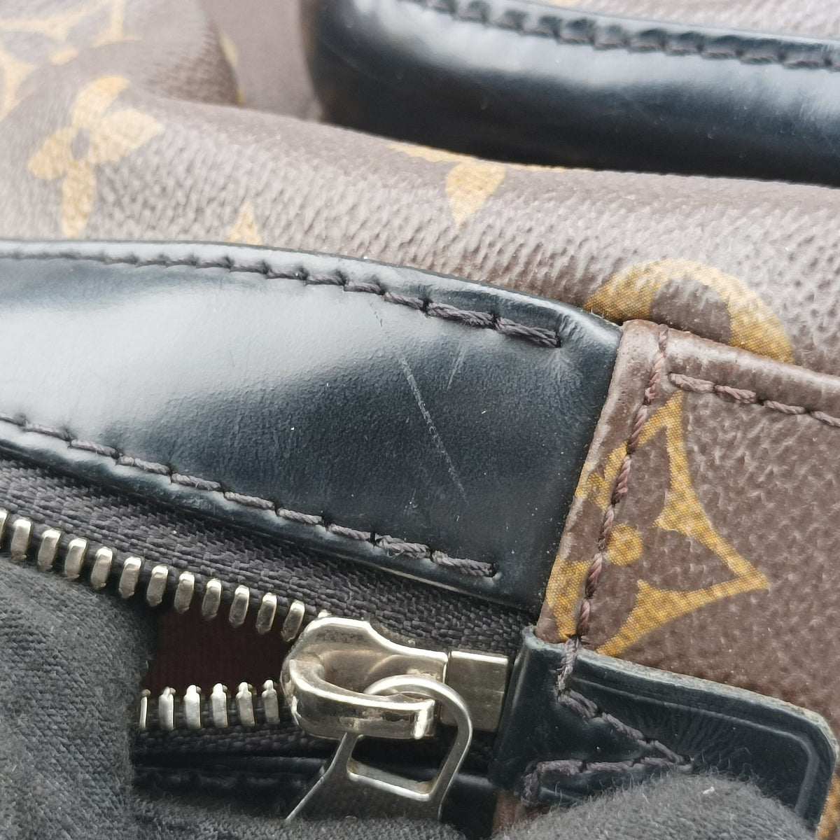 Pre-owned Louis Vuitton Josh NV Brown Monogram Macassar Canvas M41530 backpack/rucksack | stylenewstar