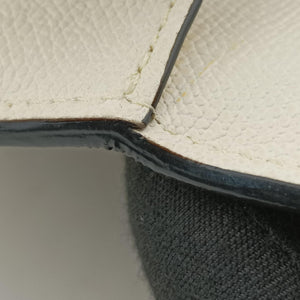 Pre-owned Valextra Iside White × Black Leather  shoulderbag | stylenewstar