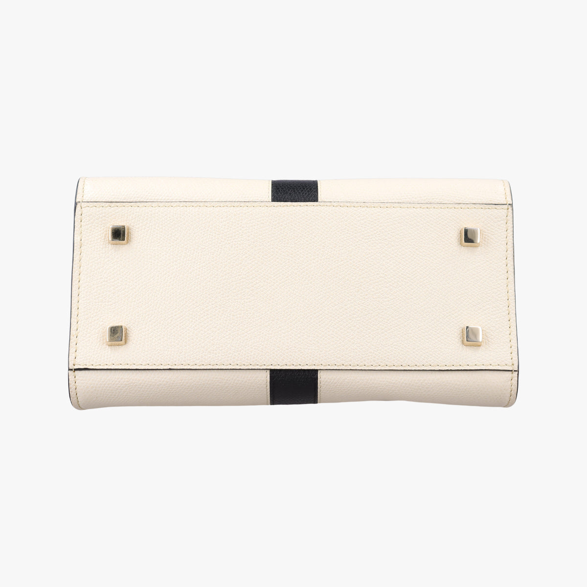 Pre-owned Valextra Iside White × Black Leather  shoulderbag | stylenewstar