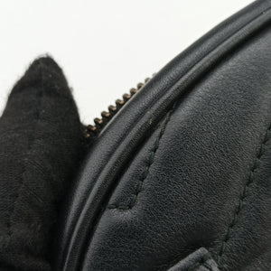 Pre-owned Gucci GG Marmont Black Leather 476434 bum bag/waist bag | stylenewstar