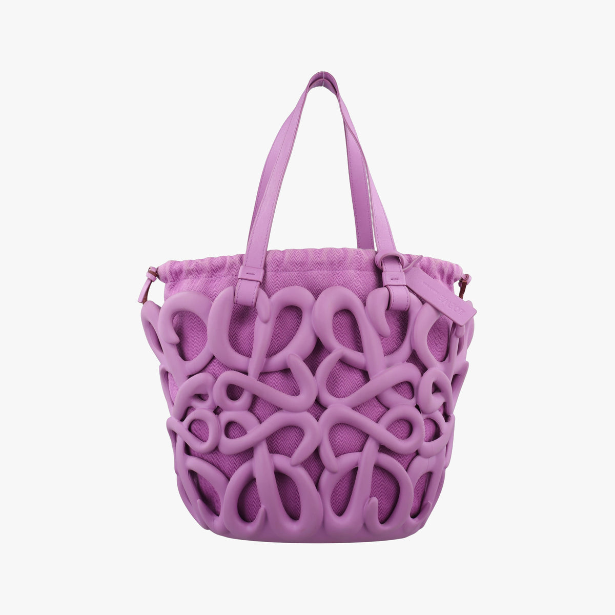 Pre-owned Loewe Anagram cutout Purple Leather  shoulderbag | stylenewstar