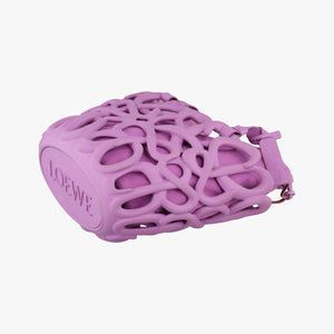 Pre-owned Loewe Anagram cutout Purple Leather  shoulderbag | stylenewstar