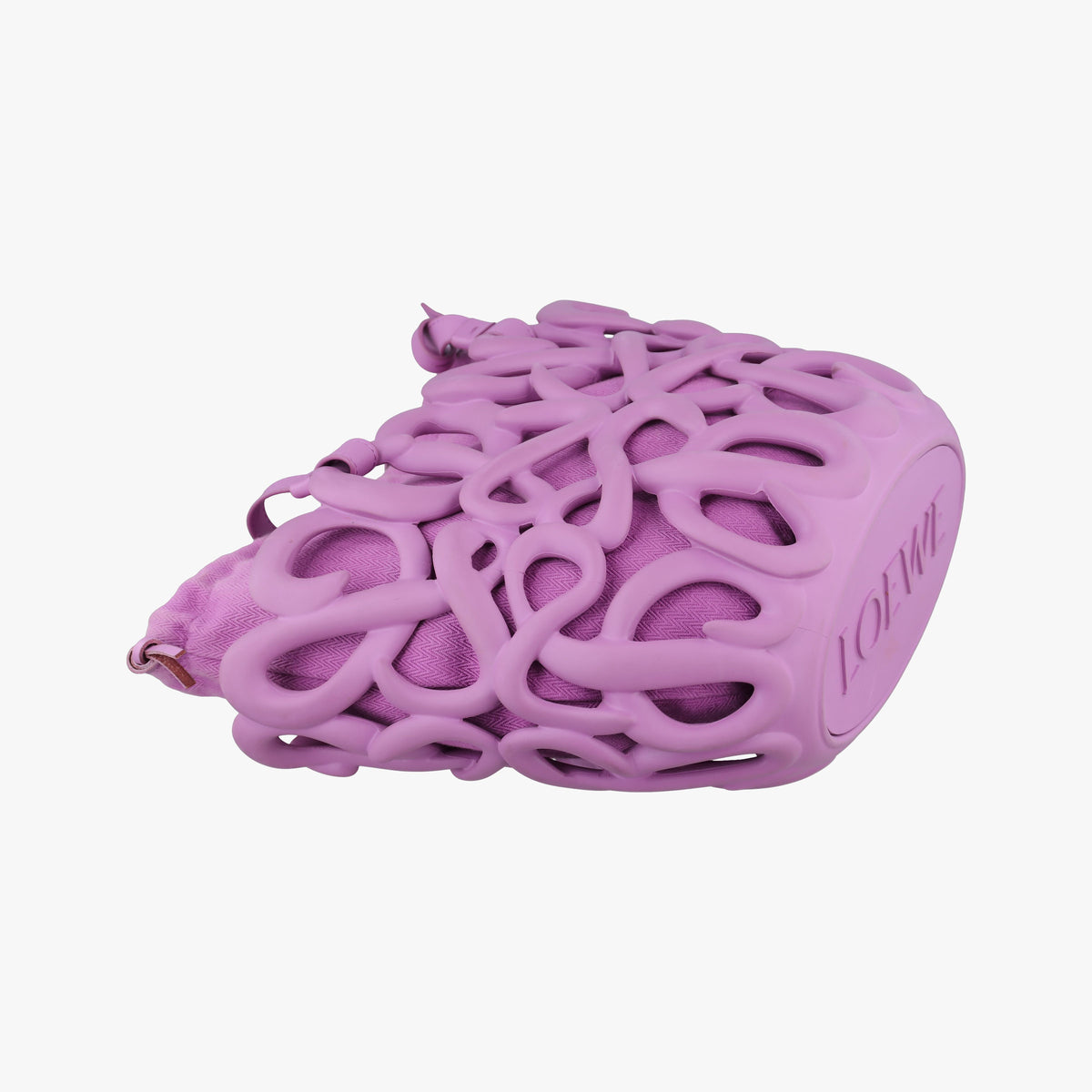 Pre-owned Loewe Anagram cutout Purple Leather  shoulderbag | stylenewstar