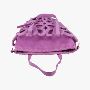 Pre-owned Loewe Anagram cutout Purple Leather  shoulderbag | stylenewstar