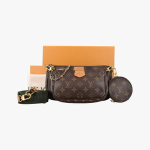 Pre-owned Louis Vuitton MULTI POCHETTE ACCESSOIRES brown×khaki Monogram Canvas M44813 shoulderbag | stylenewstar