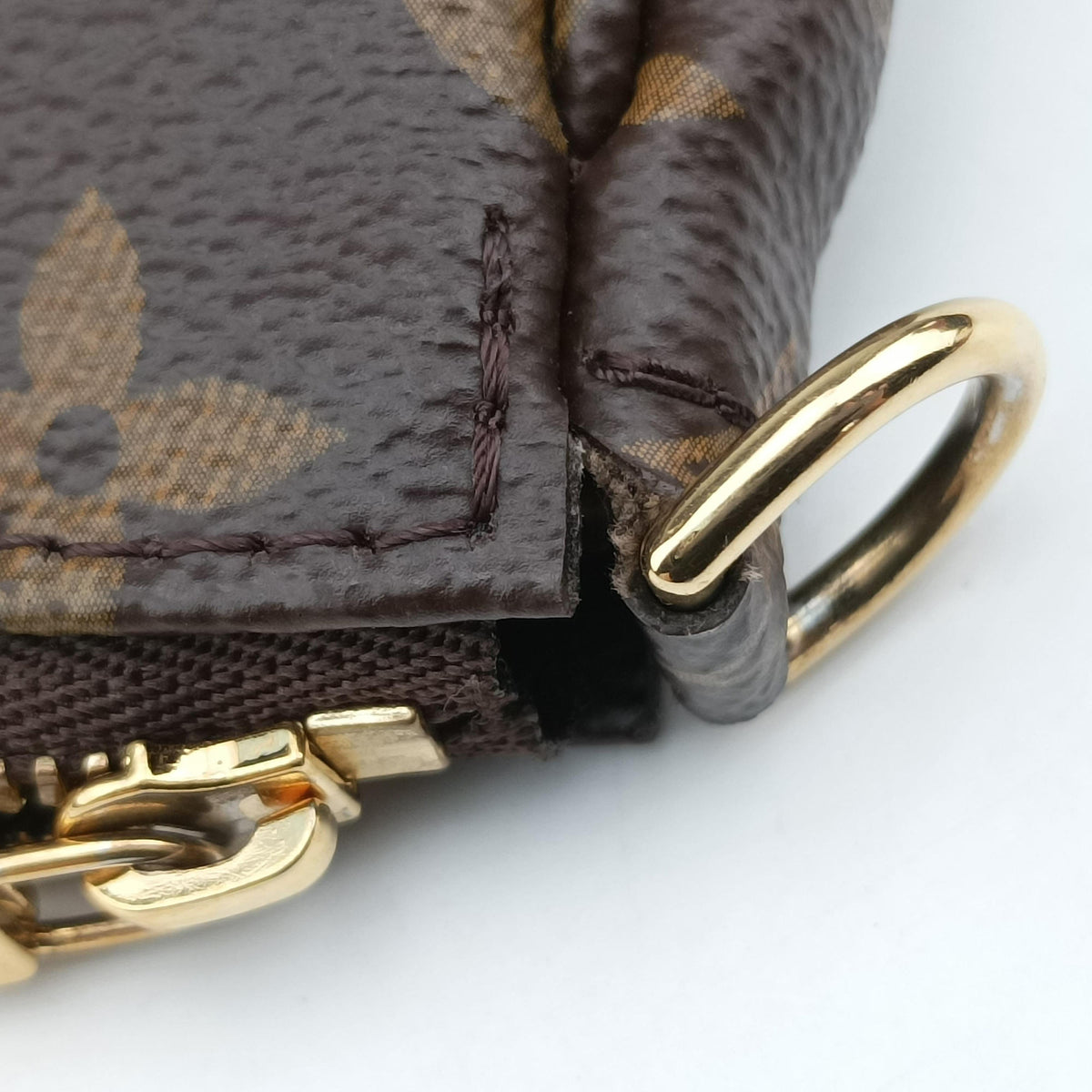 Pre-owned Louis Vuitton MULTI POCHETTE ACCESSOIRES brown×khaki Monogram Canvas M44813 shoulderbag | stylenewstar