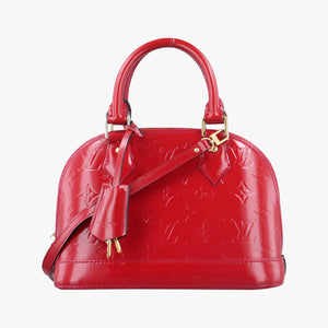 Pre-owned Louis Vuitton Alma BB pomme d'amour Vernis M90174 shoulderbag | stylenewstar