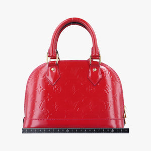 Pre-owned Louis Vuitton Alma BB pomme d'amour Vernis M90174 shoulderbag | stylenewstar