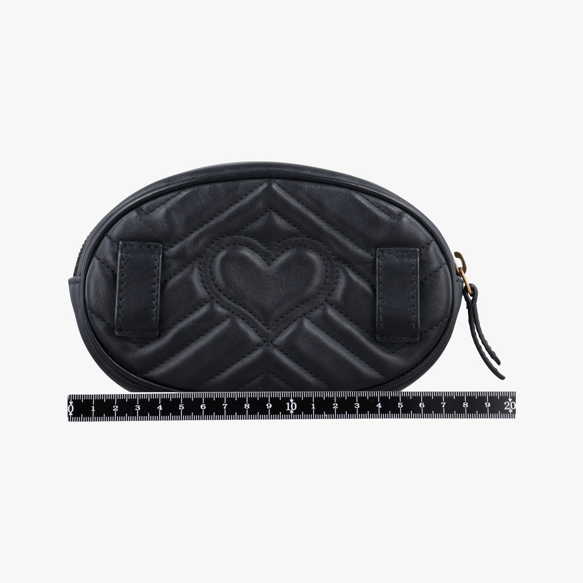 Pre-owned Gucci GG Marmont Black Leather 476434 bum bag/waist bag | stylenewstar