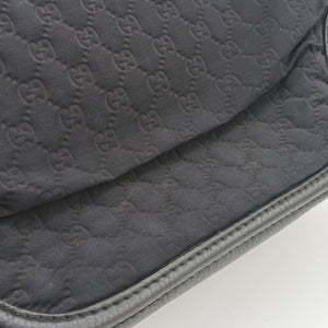 Pre-owned Gucci New Bamboo Black canvas× leather 240241 shoulderbag | stylenewstar