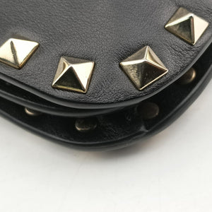 Pre-owned Valentino Rockstud Black Leather  shoulderbag | stylenewstar