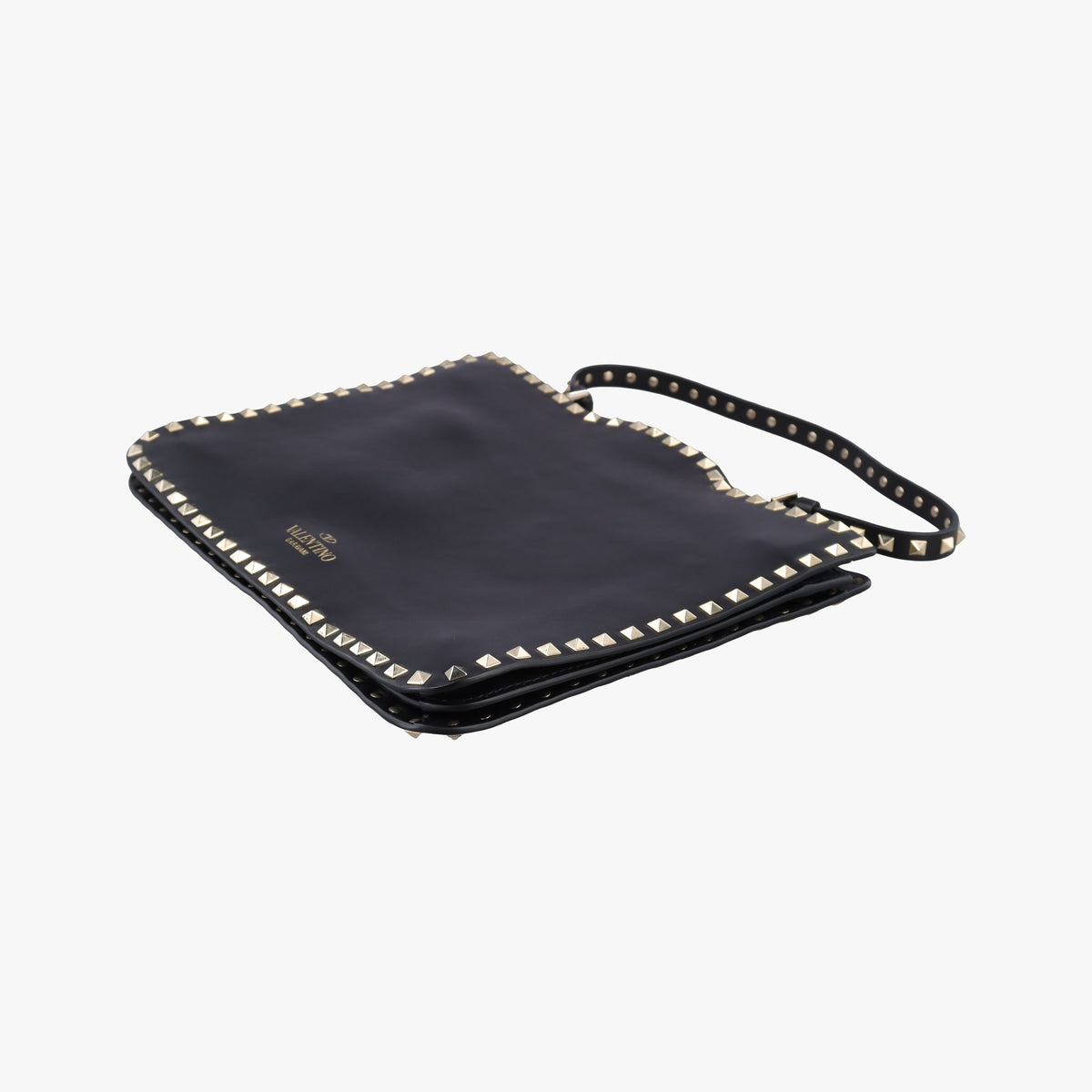 Pre-owned Valentino Rockstud Black Leather  shoulderbag | stylenewstar