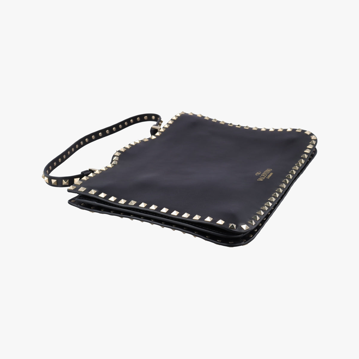 Pre-owned Valentino Rockstud Black Leather  shoulderbag | stylenewstar