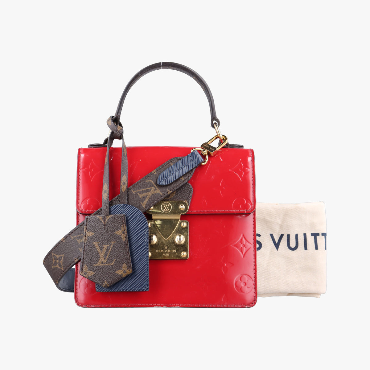 Secondhand Louis Vuitton Spring street PM Scarlet Red Vernis×Epi×Monogram Canvas M90505 shoulderbag | stylenewstar
