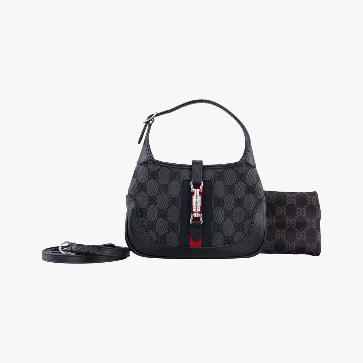 Vintage Balenciaga The Hacker Project Jackie 1961 Black canvas×leather 636706 shoulderbag | stylenewstar