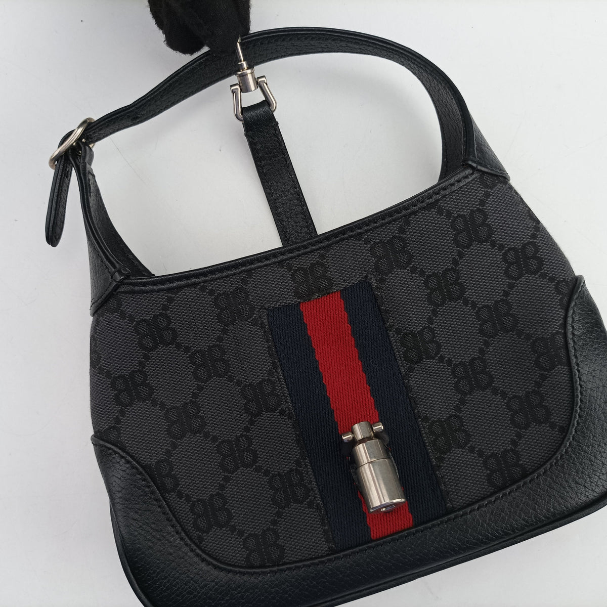 Vintage Balenciaga The Hacker Project Jackie 1961 Black canvas×leather 636706 shoulderbag | stylenewstar