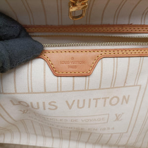 Pre-owned Louis Vuitton Neverfull MM Azur Damier Canvas N51107 shoulderbag | stylenewstar