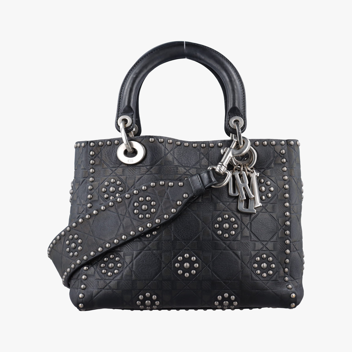 Vintage Christian Dior Lady Dior Black Leather  shoulderbag | stylenewstar